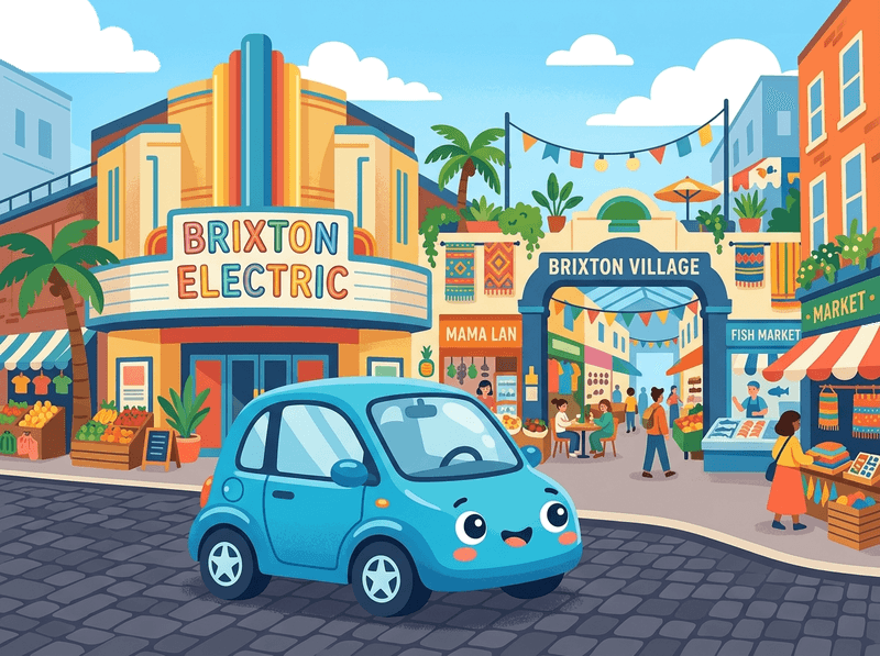 Illustration of a London landmark near Lambeth