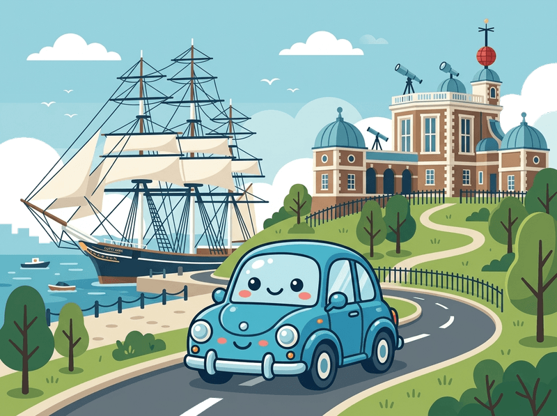 Illustration of a London landmark near Greenwich