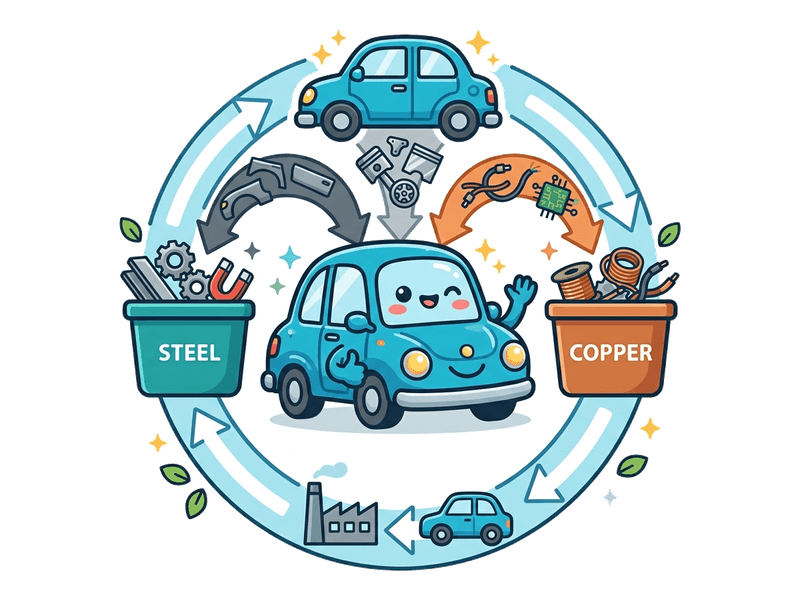 Environmentally responsible car recycling process